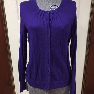 Purple button up sweater